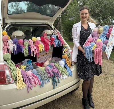 Mais de 120 polvos amigurumis são entregues ao Hospital Materno Infantil Santa Catarina