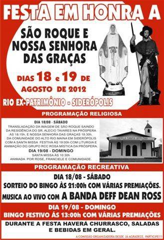Festa em Honra a São Roque e Nossa Senhora das Graças, em Siderópolis