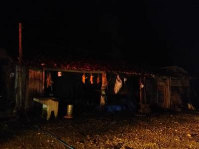 Paiol é parcialmente destruído por incêndio em Forquilhinha 