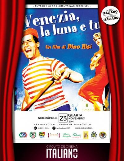 Siderópolis terá sessão de cinema com filme italiano de 1958