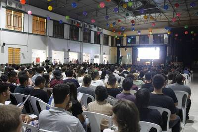 Quase 600 calouros são recepcionados para o primeiro dia na UniSatc