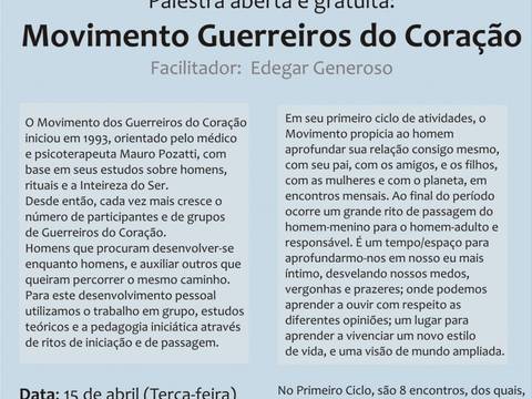 Palestra Movimento Guerreiros Do Coracao