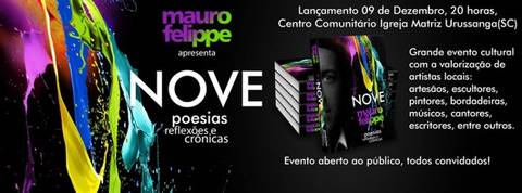 Noite cultural marca o lançamento do livro Nove