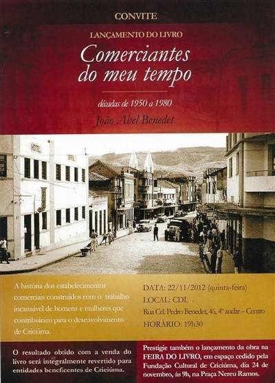 Lançamento do livro Comerciantes do meu tempo-décadas de 1950 a 1980