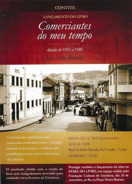 Lançamento do livro Comerciantes do meu tempo-décadas de 1950 a 1980