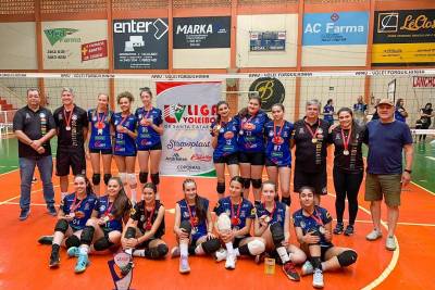 Vôlei feminino de Forquilhinha é campeão da Liga de Santa Catarina