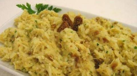 Risoto de alho poro e bacon