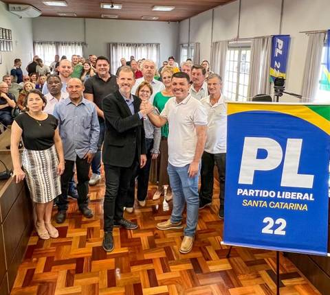 Convenção do PL define Rafael Frello como pré-candidato a vice-prefeito ao lado de Franqui Salvaro