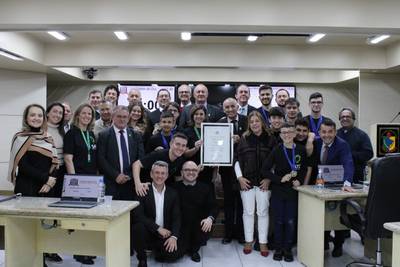 Colégio Satc recebe Moção de Aplausos pelo bicampeonato estadual da Olimpíada Brasileira de Robótica