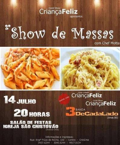 Coral Show promove Show de Massas