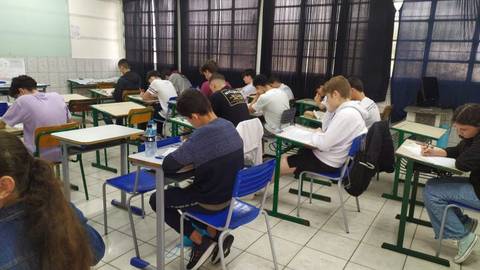 Estudantes da rede municipal de ensino de Criciúma participaram da segunda fase da Obmep