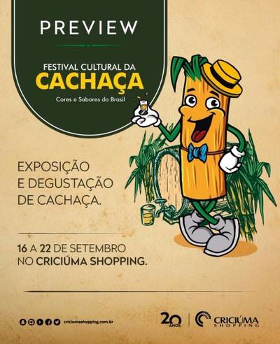 Prévia do Festival Cultural da Cachaça movimentará Criciúma Shopping