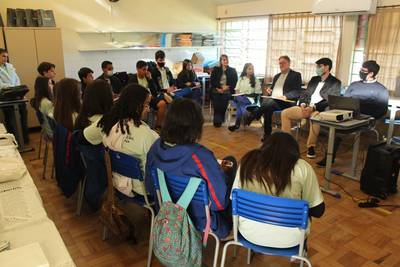 Trajetória dos administradores e assessores da Rio Deserto é contada em escola de Criciúma