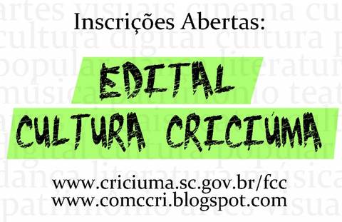 Fundação Cultural abre inscrições para editais culturais de Criciúma