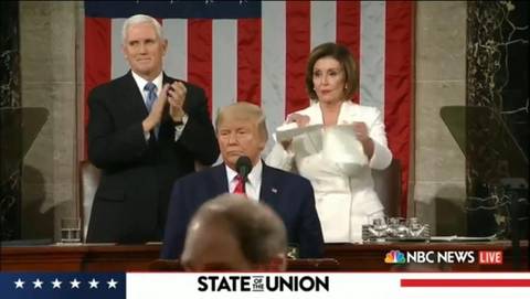 Presidente da Câmara rasga discurso de Trump