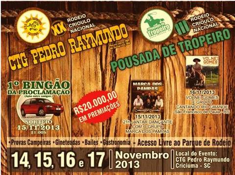 CTG Pedro Raimundo sedia rodeio