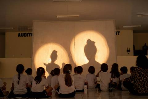 Teatro de sombras promove reflexão com inclusão e acessibilidade em Nova Veneza