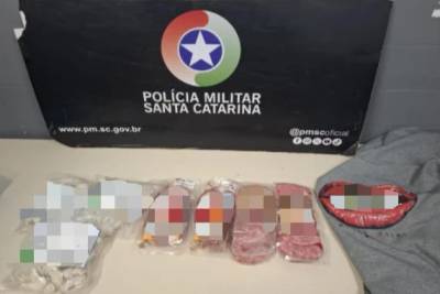 Jovem arromba supermercado e foge com camarão, filé suíno e pacotes de linguiça