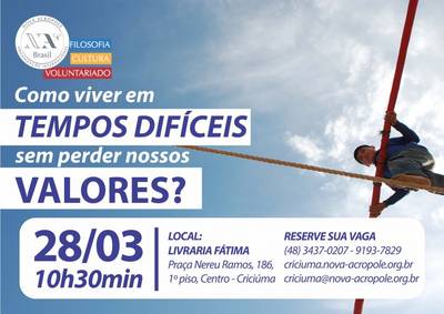 Nova Acrópole realiza atividades nesse fim de semana