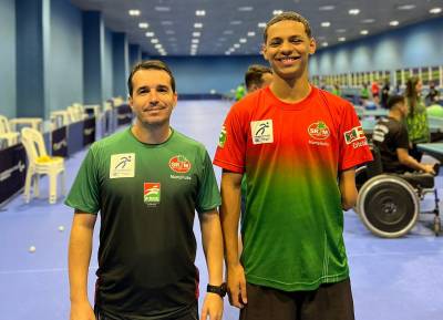 Técnico e atleta do Mampituba/FME Criciúma se preparam para o Parapan de Jovens
