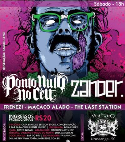 Zander e Ponto nulo no Céu dividem o palco no Ventuno Pub 