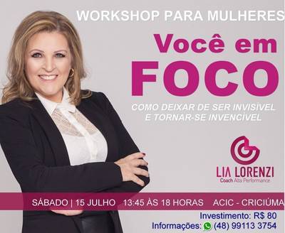Workshop Para Mulheres - Você Em Foco
