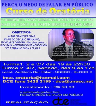Dce Promove Curso De Oratória
