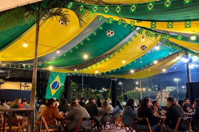 Layback Park terá transmissão dos jogos do Brasil com música e gastronomia em Criciúma