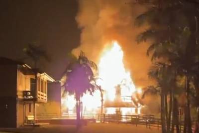 Casa é destruída por incêndio em Siderópolis