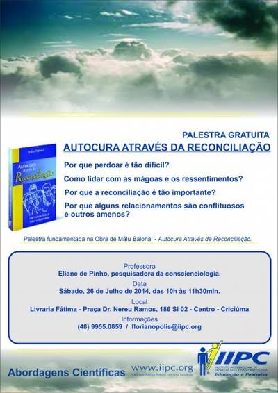 Palestra Autocura Através Da Reconciliação