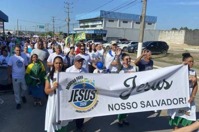 Marcha para Jesus reúne centenas de fiéis em Morro da Fumaça