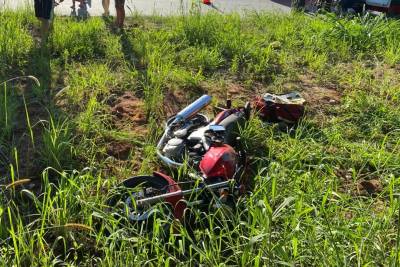 Motociclista fica ferido após queda às margens de rodovia em Criciúma