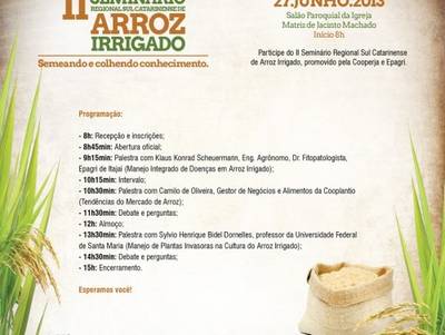 2º Seminário Regional Sul Catarinense de Arroz Irrigado