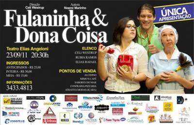 Peça teatral Fulaninha e Dona Coisa em Criciúma