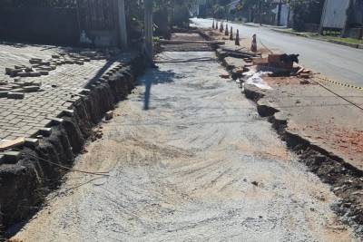 Criciúma: galeria de drenagem é reformada após rompimento e interdição causada pelas chuvas