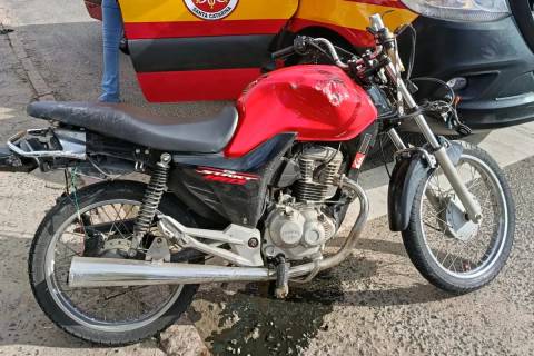 Motociclista fica ferido após acidente em Cocal do Sul