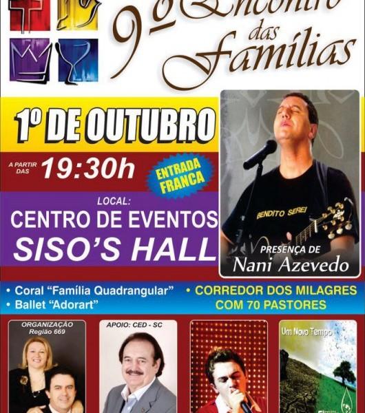 Noite de bênçãos no 9º Encontro das Famílias 