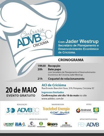 Jader Westrup é o convidado do Confraria ADVB/SC em Criciúma
