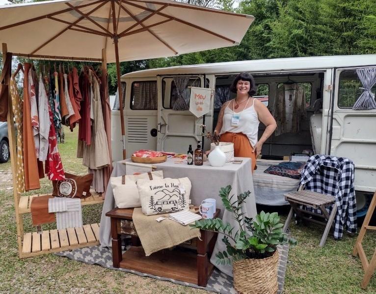 Domingo de sol e feira de artesanato em Criciúma