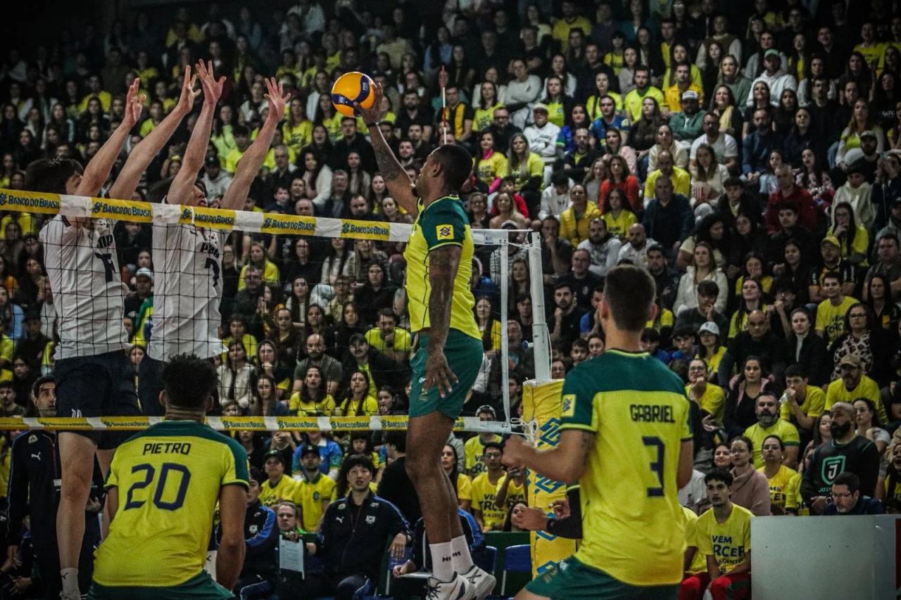 Vôlei: mais de 2 mil ingressos já foram vendidos para o jogo das seleções de Brasil e Chile em Criciúma