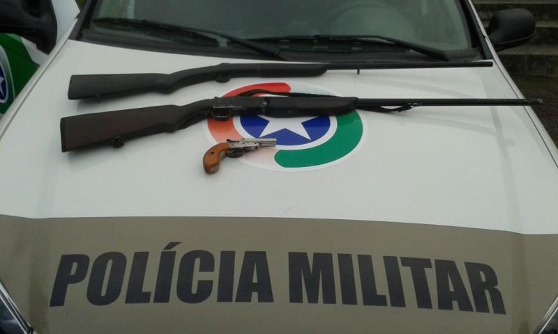Armas são apreendidas pela PM de Orleans 
