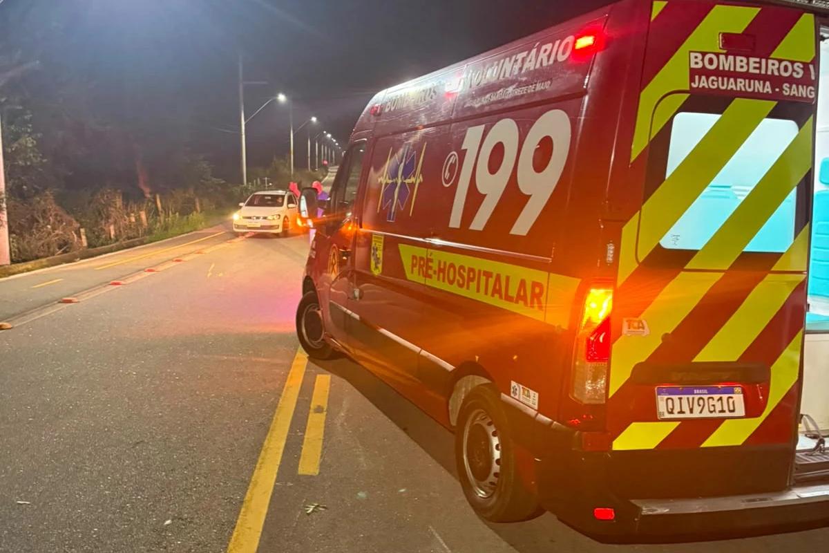 Motociclista fica ferido após sofrer queda em Jaguaruna