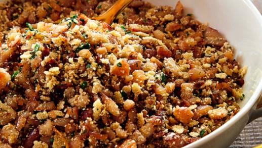 Farofa de Pinhão com Bacon