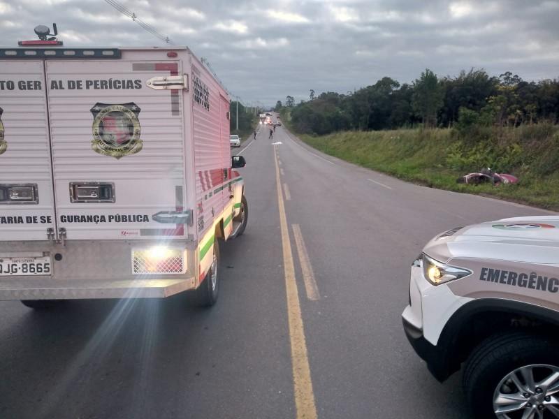 Motociclista morre em grave acidente na rodovia Antônio Just em Criciúma 