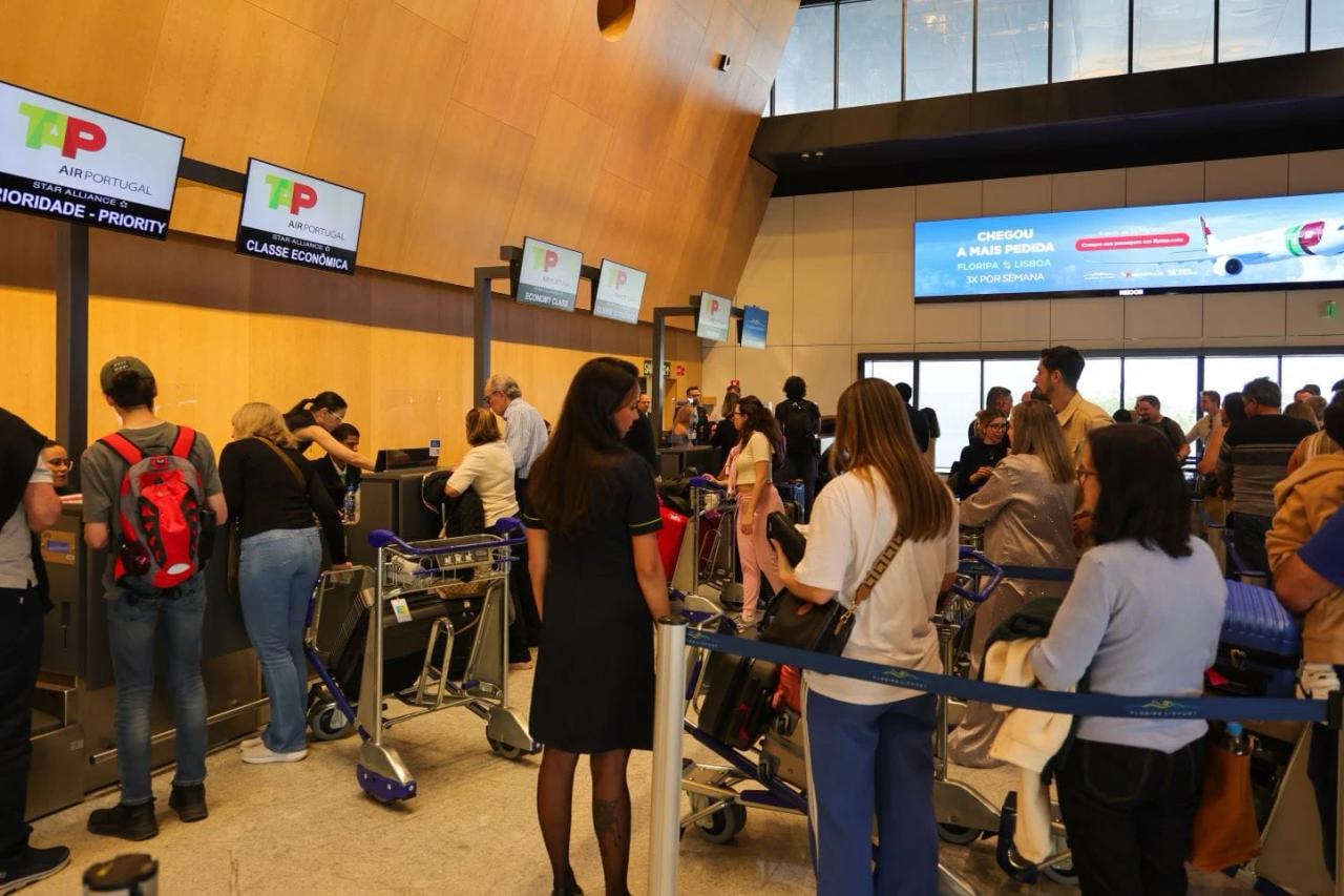 Aeroportos de SC registram aumento de 58% de passageiros internacionais em janeiro