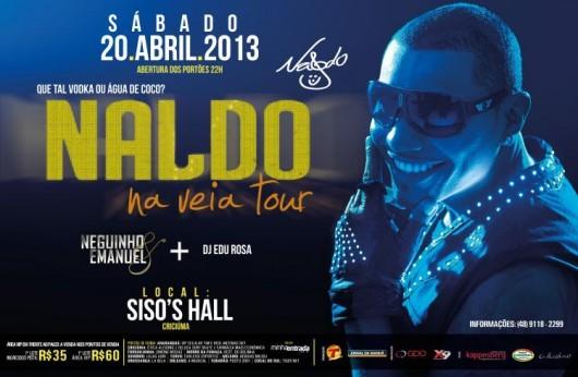 Naldo traz a Criciúma seu funk pop