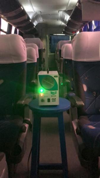 Ozônio é utilizado por empresa de transporte para combater contaminação por coronavírus