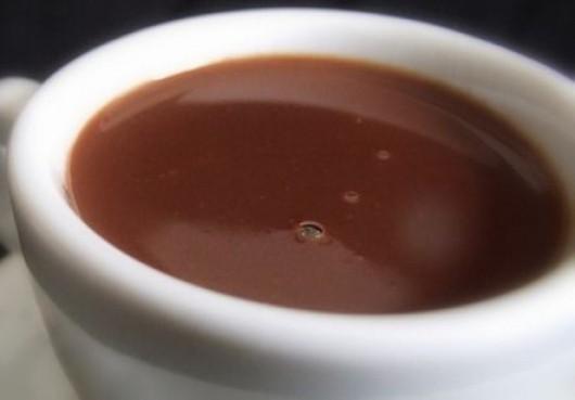 Chocolate quente com licor