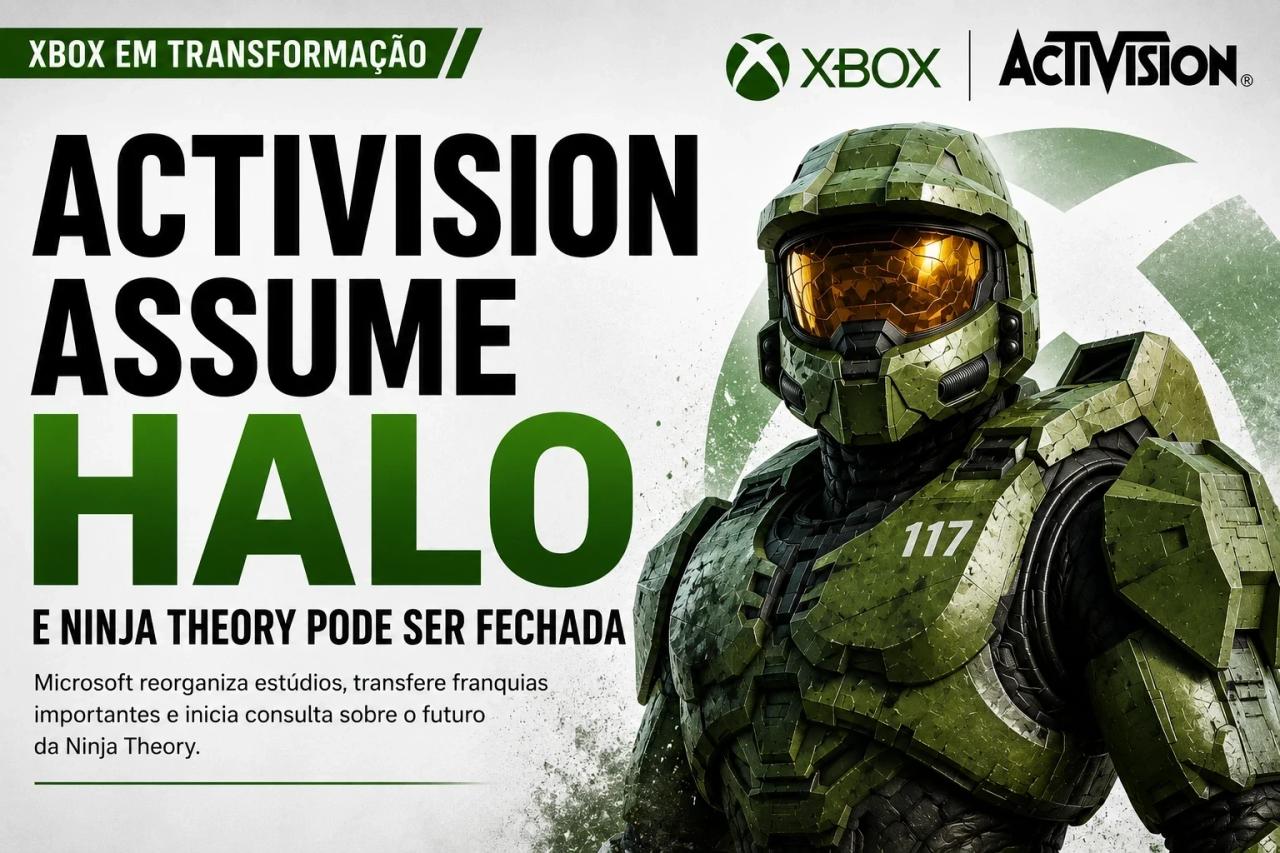 Xbox muda tudo: Activision assume Halo e Ninja Theory pode ser fechada, em mais uma rodada de demissões