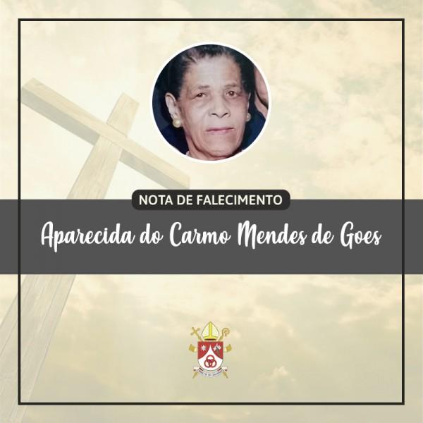 Nota de falecimento: Aparecida do Carmo Mendes de Goes, aos 89 anos